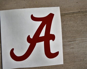 Alabama Decal/University of Alabama Decal/Alabama Car Decal/Alabama Cup Decal/Alabama Crimson Tide/ Alabama Football