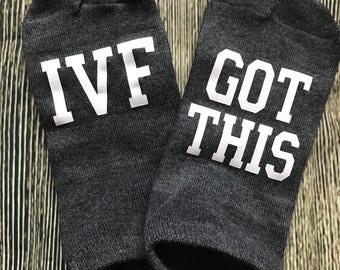 Multiple colors - IVF Got This socks - IVF, IVF socks, IvF gift, infertility socks, lucky socks, lucky ivf socks, rainbow baby, pregnancy