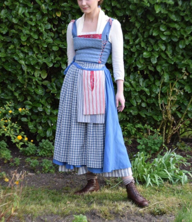 2017 Belle Blue Village Dress Costume
