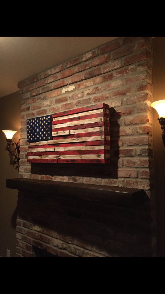 Torched Wooden American Flag Gun Case 100 concealed gun