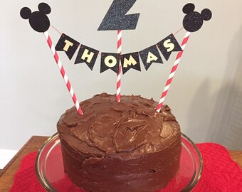 Mickey Mouse cake topper.