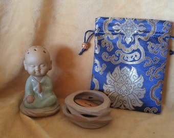 Beautiful traditional monk buddha decor incense holder