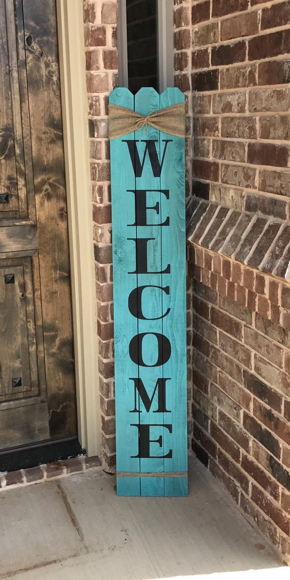 Rustic Welcome Sign 58 tall Welcome sign for Front