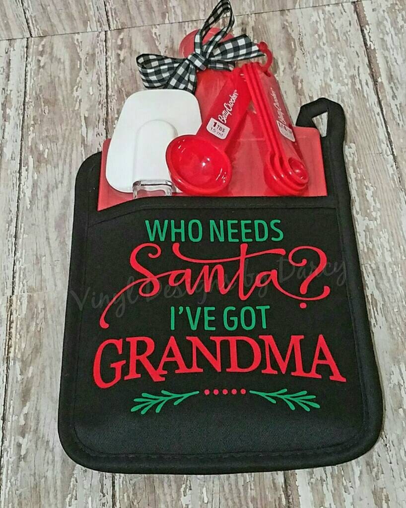 Christmas baking gift set personalized pot holder