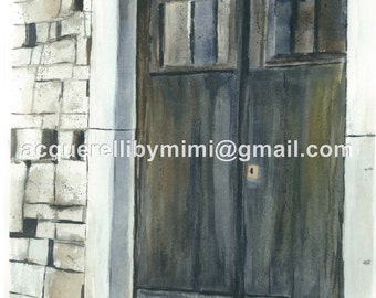 Card pack of 4 -- Door - Casalduni, Benevento, Italia -- Blank Note Cards