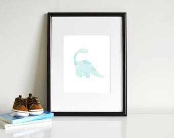 Brontosaurus Dinosaur Printable - Wall Art
