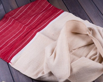Grain Sack Pillow, red Antique linen ,Grain Sack Europe, wedding grain sack, pillow garden, wedding table runner, 41 inch LONG Pillow cover