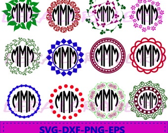 SVG Cactus svg Monogram Frames svg Summer Designs Studio3