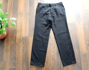 SALE!!! HUGO BOSS Trousers, Vintage High Fashion Pants, Classic Man's Pants, Black Hugo Boss Man's Pants, Hugo Boss Trousers Size 38