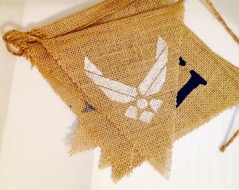 U.S. Air Force Burlap Banner