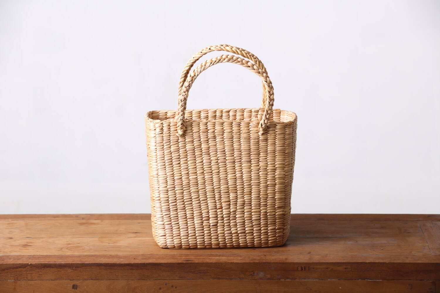 Water Hyacinth tote bag 100 Natural Wicker Thai Handmade