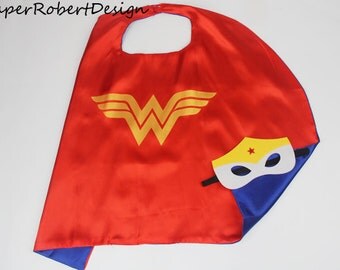 Wonder Woman, Wonder Woman cape and mask, wonder woman costume, wonder woman party, wonder woman party favors