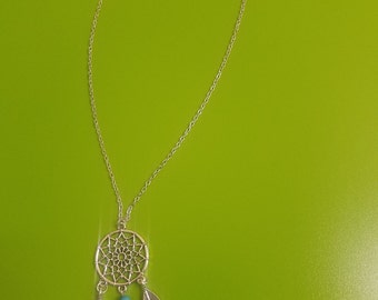 Silver-Native-American-Dream-Catcher-Necklace