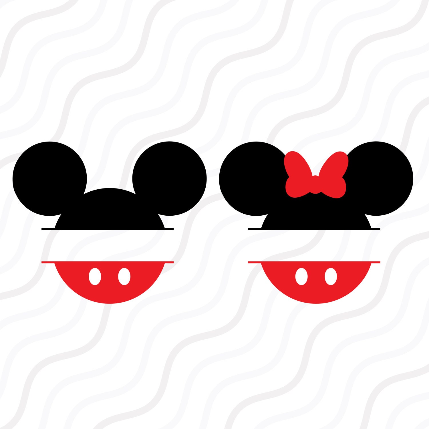Split Micky Mouse SVG Mickey Mouse Monogram Monogram SVG Cut