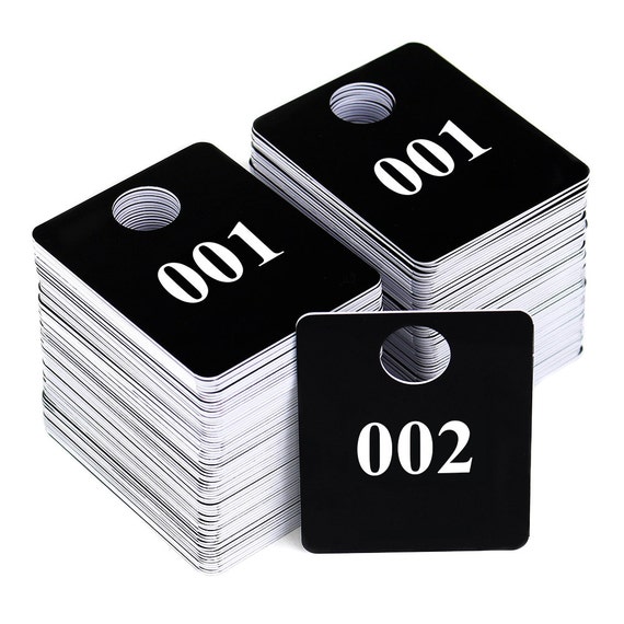 2 Sets Plastic Numbered Hanger Tags Reusable Number Cards