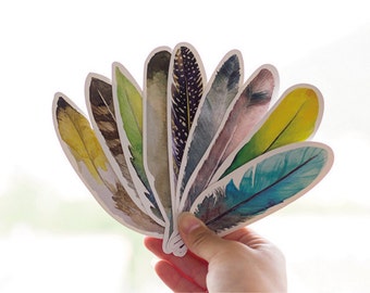 SALE! 30 Pcs Feather Bookmarks, 30 unique pieces in 1 box