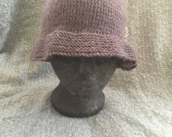 Vintage style hand knitted cloche