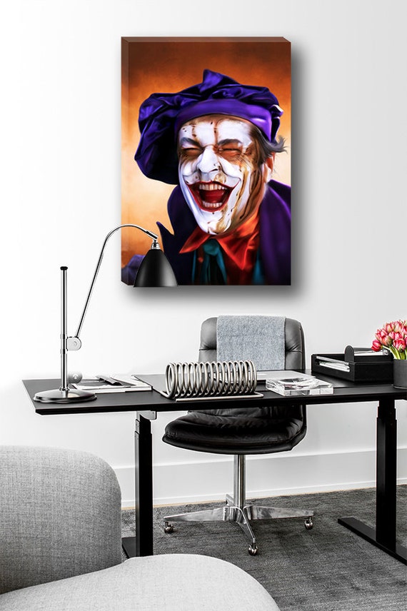 FREE SHIPPING Jack Nicholson as The Joker BOO Portrait Canvas