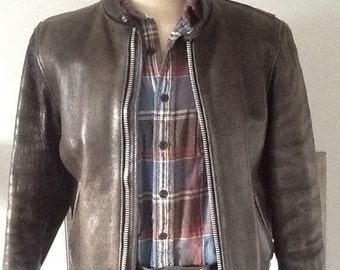 Vintage Leather Motorcycle Jacket