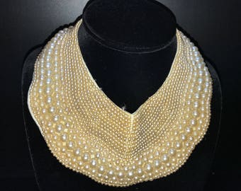 Vintage Pearl Bib Collar