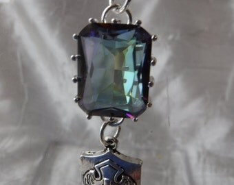 Necklace Topaz Christian Shield of Faith