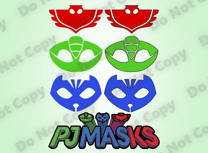 PJ Masks SVG Bundle Logo SVG Color-Layered Design Cut Files