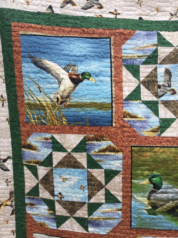 Outdoor Quilt Duck Hunting Quilt Kit Duck Quilt Bird Quilt