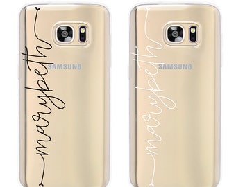 Samsung Galaxy S7 Case Clear Samsung Galaxy S7 edge Case Clear Galaxy S6 Case Personalized Galaxy S6 edge Case Transparent Clear with Design