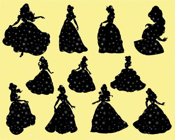 Download Disney Silhouette princess Belle beauty and the beast SVG