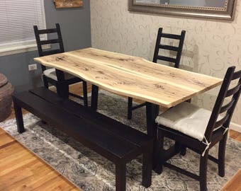 MADE TO ORDER Live edge dining table. Local shipping/pickup only