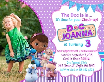Doc McStuffins Invitation Birthday - Doc McStuffins Party