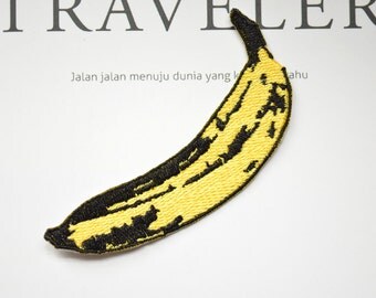 Lovely yellow banana patch ,cartoon banana iron-on patch ,embroidered patch