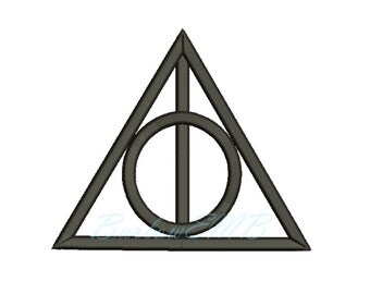 9 Size Harry Potter Deathly Hallows Embroidery Designs Instant Download 8Formats machine embroidery pattern