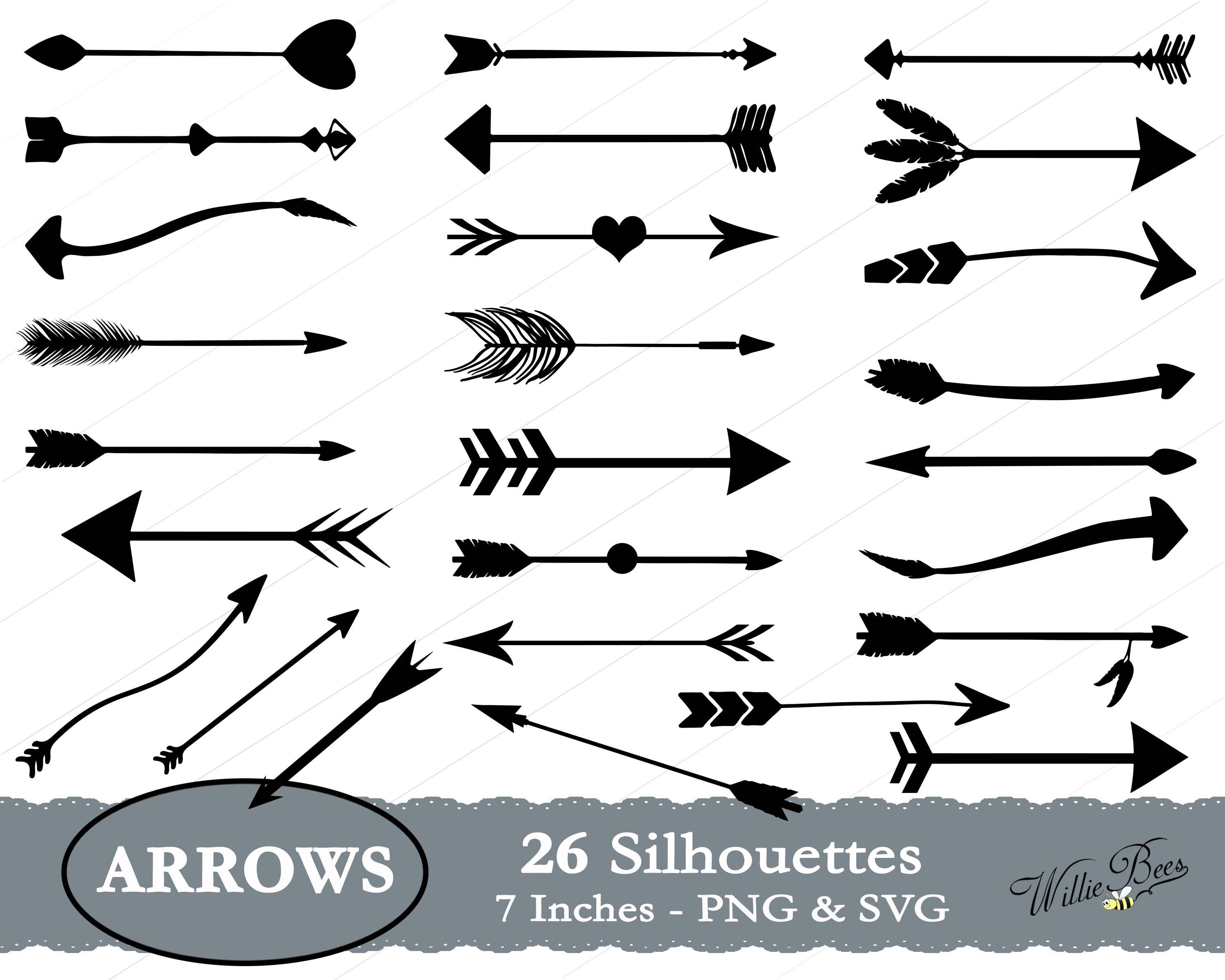 Arrow Silhouette Clip Art Tribal Arrows Arrow Svg Vector