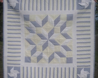 Patchwork quilt linen cloth homemade quilt eco friendly 46" square