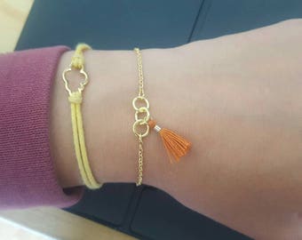 Summer bracelet gold and rust