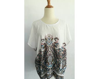 6. FREE worlwide shipping - cotton kaftan styled plus size cotton blouse, top, dress, shirt