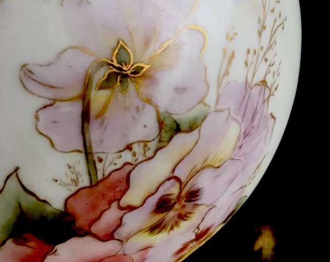 Gorgeous Antique Pouyat Orchid Pillow Vase