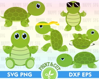 Turtle SVG, Sea Turtle Svg, Animal Digital, Sea Turtle Decal, Animal Clipart, Cartoon Animal Svg, Animal Decal, Cartoon Digital, Cartoon SVG