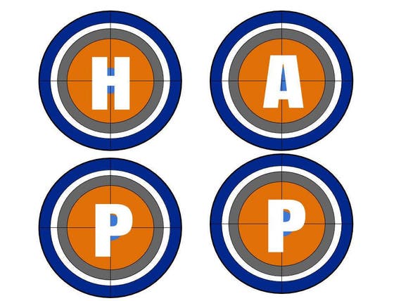 nerf happy birthday banner