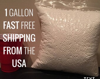 foam balls for slime STYROFOAM beads, balls, slime, micro balls 1 Gallon 16 CUPS! + 3D Holographic Glitter