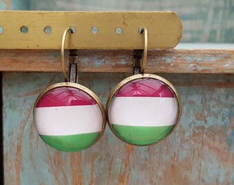 Votes for Women Suffragette small round lever back earings