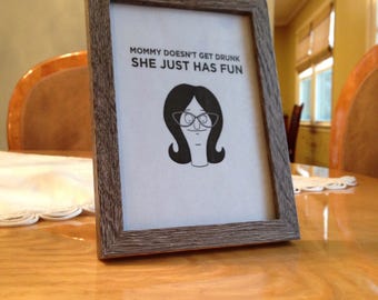 Framed Linda Bob's Burgers Quote
