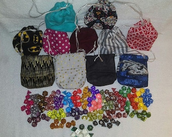 Dice Bag with Complete Dice Set