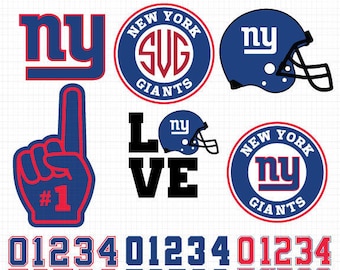 New York Giants- Cuttable Design Files(Svg, Eps,Dxf, Jpg) For Silhouette Studio, Cricut Design Space, Cutting Machines,Instant Download
