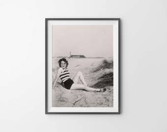 This Charming Girl Vintage Photo Print