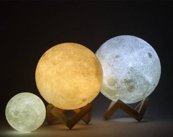 Galaxy Planet Moon 3D Light