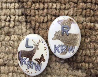Gold woodland animal xray markers