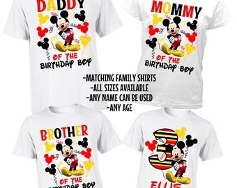 Mickey Mouse Family Shirts - Mickey Matching Birthday Shirts