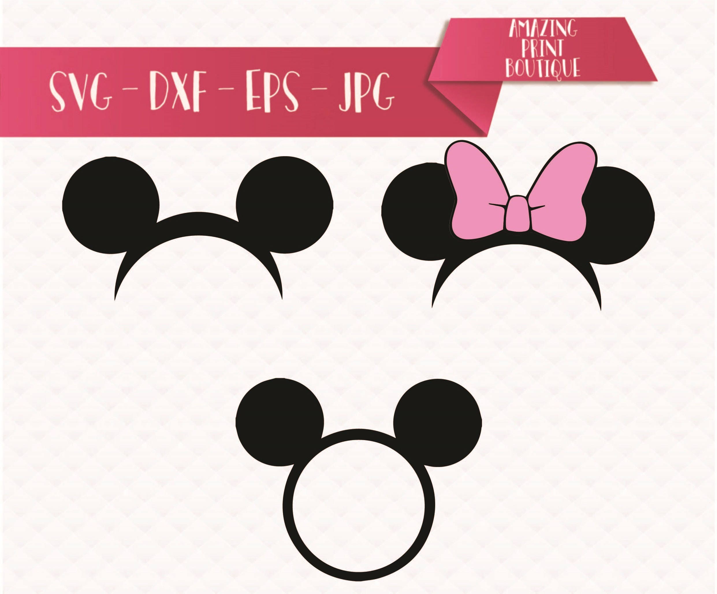 Download Circle Monogram Topper Minnie mouse svg Mouse Topper SVG